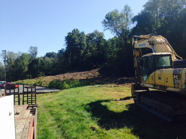 Commercial lot cleared, second view